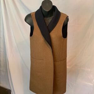 Talbots Camel and Navy Vest